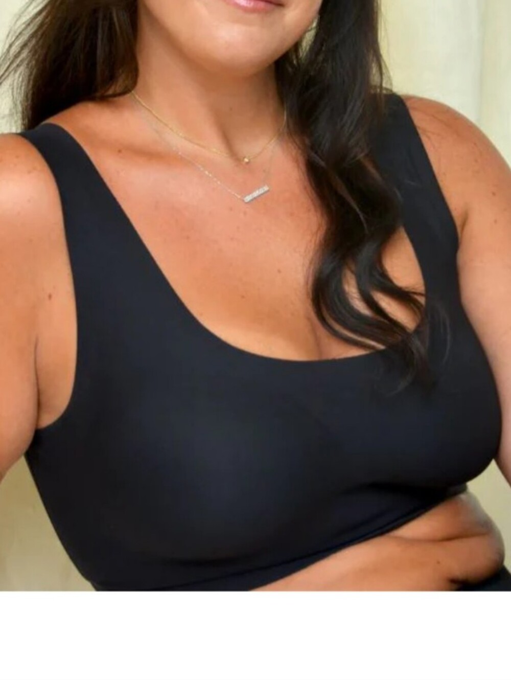 The Only Bra Scoop Camisole Seamless Wireless Bra S239, Black, Sz L/XL